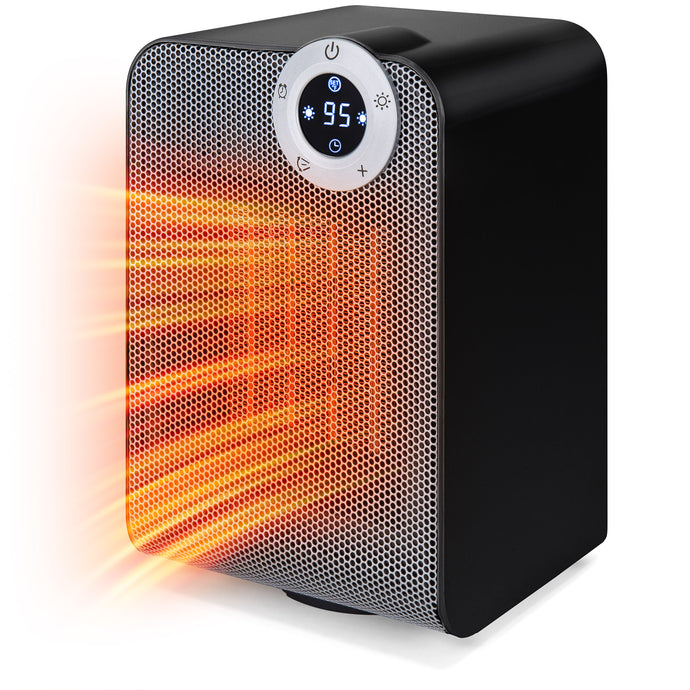 Best Choice Products 1500W Digital Compact Oscillating Desktop Space Heater w/Fan, Adjustable Thermostat - Black