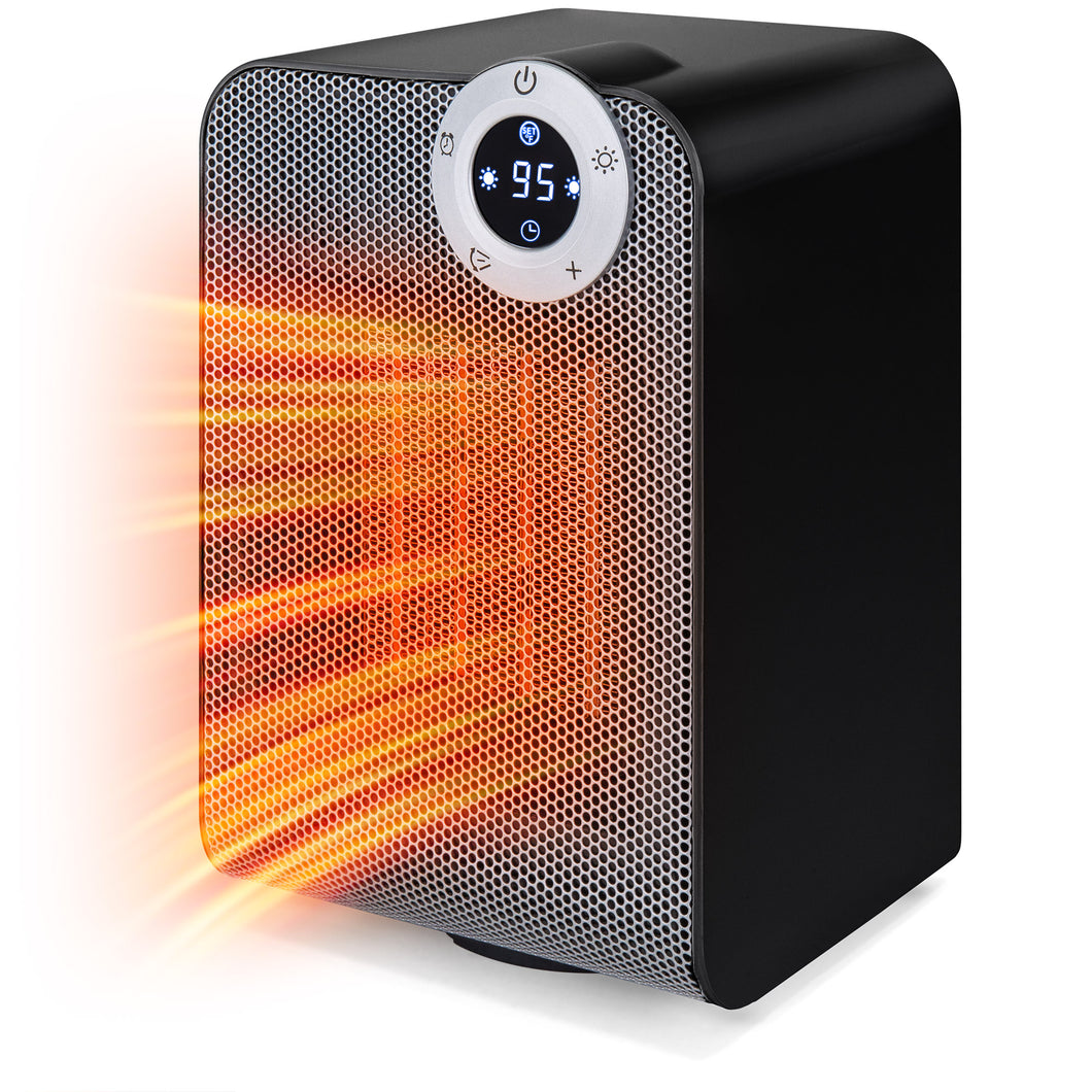 Best Choice Products 1500W Digital Compact Oscillating Desktop Space Heater w/Fan, Adjustable Thermostat - Black
